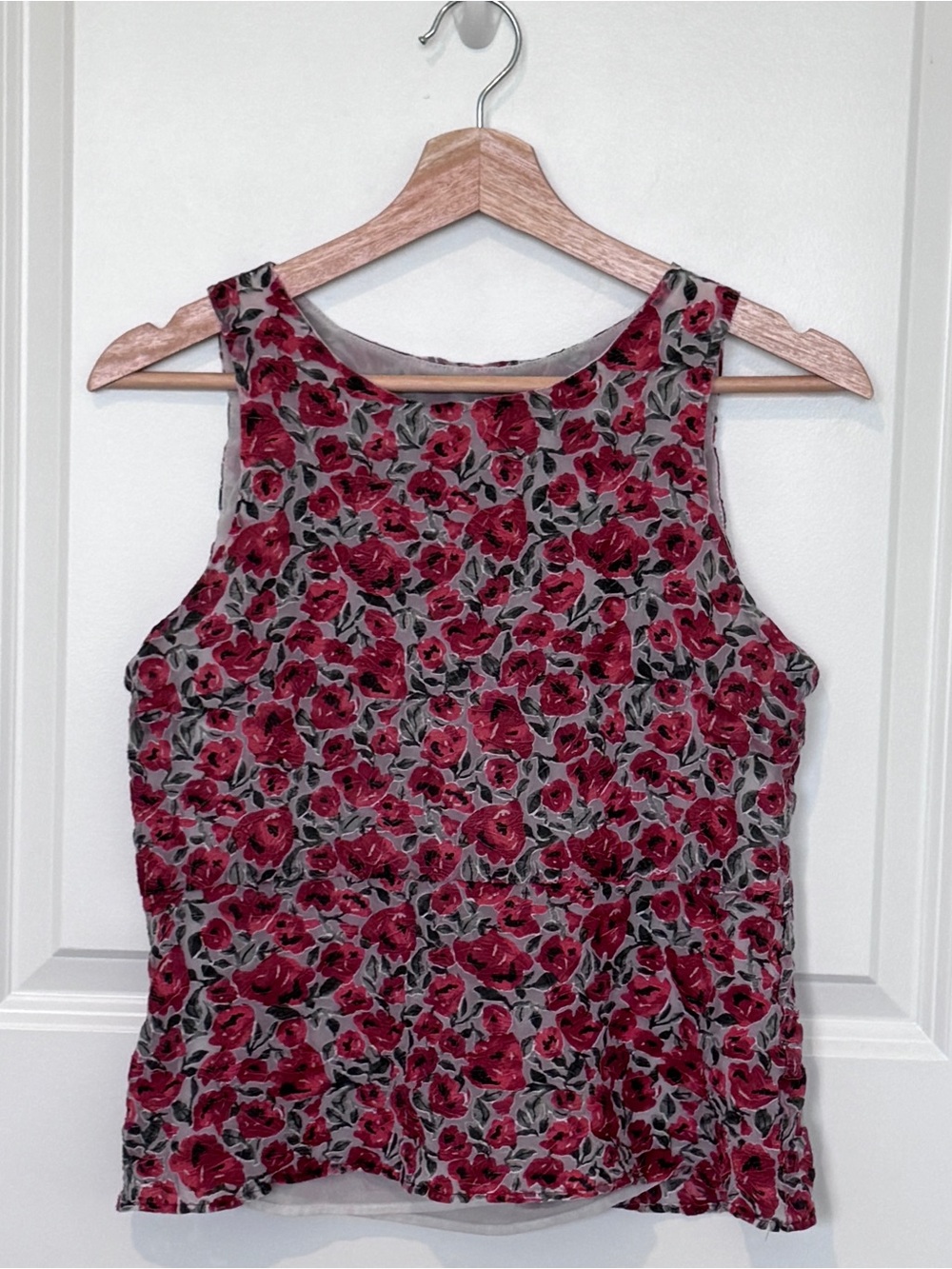 Zara Red Rose-Print Tank Top
